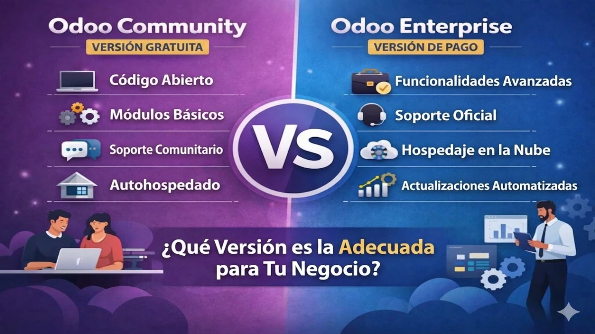 Odoo Community vs Enterprise cuál elegir